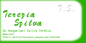 terezia szilva business card